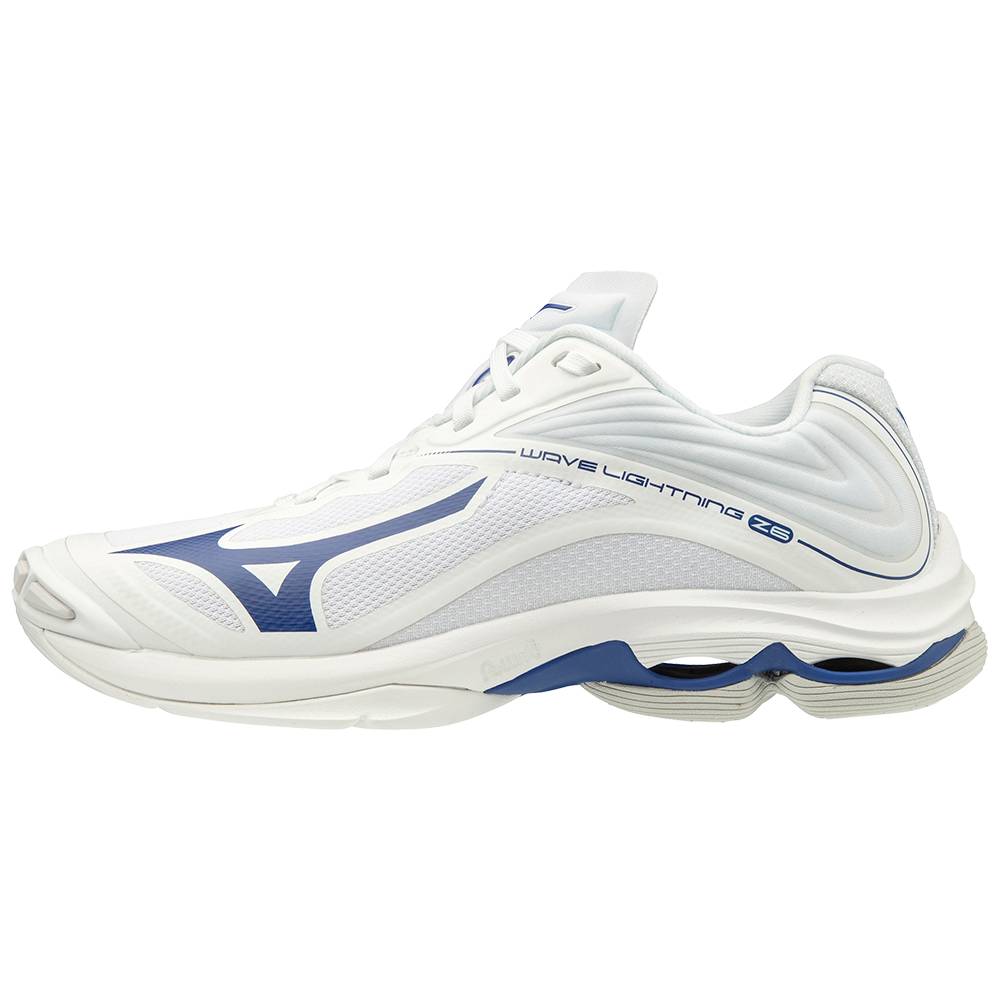 Panske Volejbalove Tenisky Mizuno Wave Lightning Z6 Biele/Námornícka Modrá Vypredaj JVDZ78501